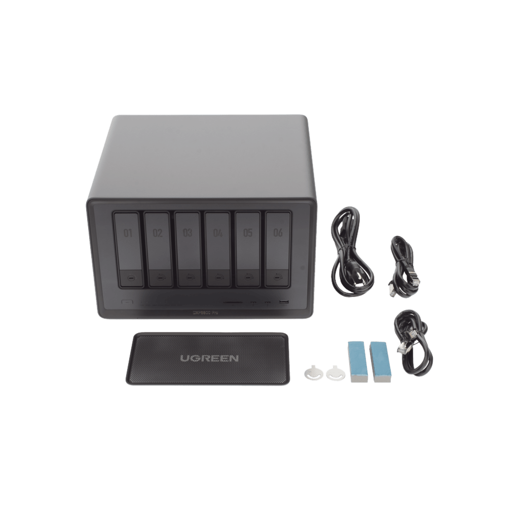 NAS UGREEN NASYNC DXP6800 PRO / INTEL CORE I5-1215U 10 NÚCLEOS / 6 BAHÍAS SATA + 2 M.2 NVME / 2 PUERTOS THUNDERBOLT 4 / 2 PUERTOS 10GBE / 8K HDMI / PCIE 4.0 X4 / DDR5 HASTA 64GB / COMPATIBILIDAD MULTIPLATAFORMA