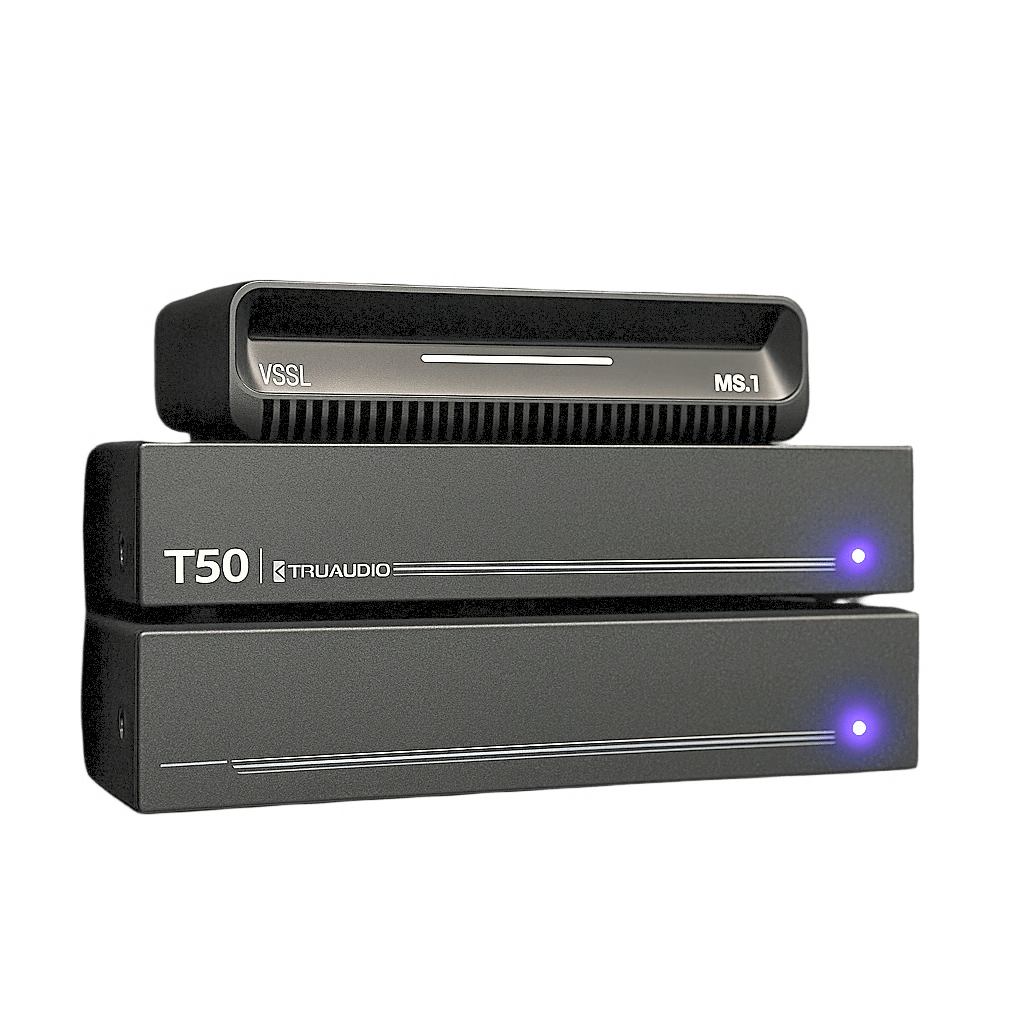 KIT AMPLIFICADOR T50 Y STREAMER DE AUDIO MODULAR MS.1 | POE + USB-C | HDMI EARC + ÓPTICA + RCA | BLUETOOTH LE AUDIO | WIFI | CONTROL4-CRESTRON-ELAN-RTI-URC-SAVANT-LUTRON | AIRPLAY2-GOOGLECAST-SPOTIFYCONNECT