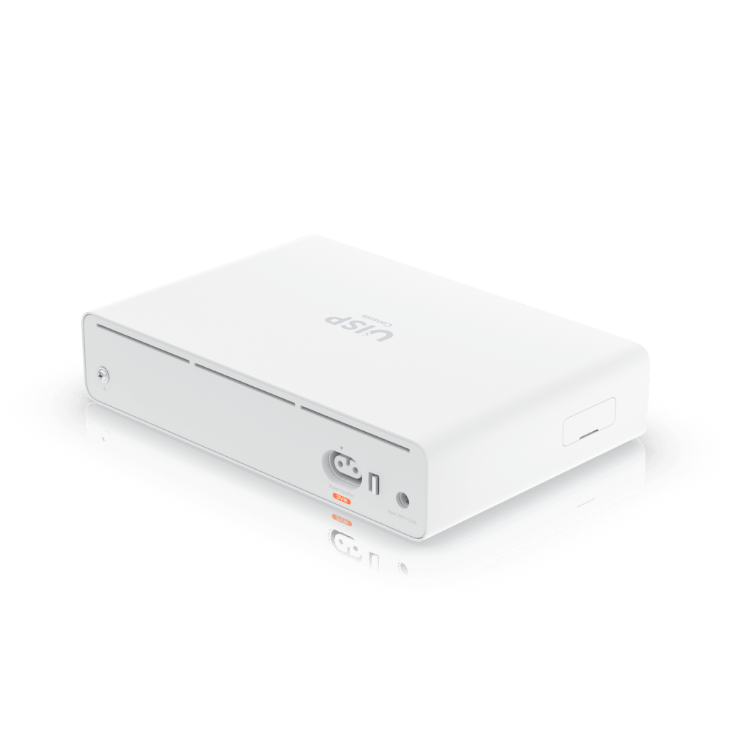 CONSOLA UISP DE UBIQUITI / GATEWAY Y SWITCH DE RED GIGABIT / CONTROLADOR CON PLATAFORMA UISP PARA GESTIÓN REMOTA DE WISP (AIRMAX, AIRFIBER, UFIBER, LTU, EDGEMAX, AIRCUBE) / 128 GB SSD / (1) WAN 1GBE / (1) WAN SFP+10G / (8) PUERTOS LAN GBE RJ45