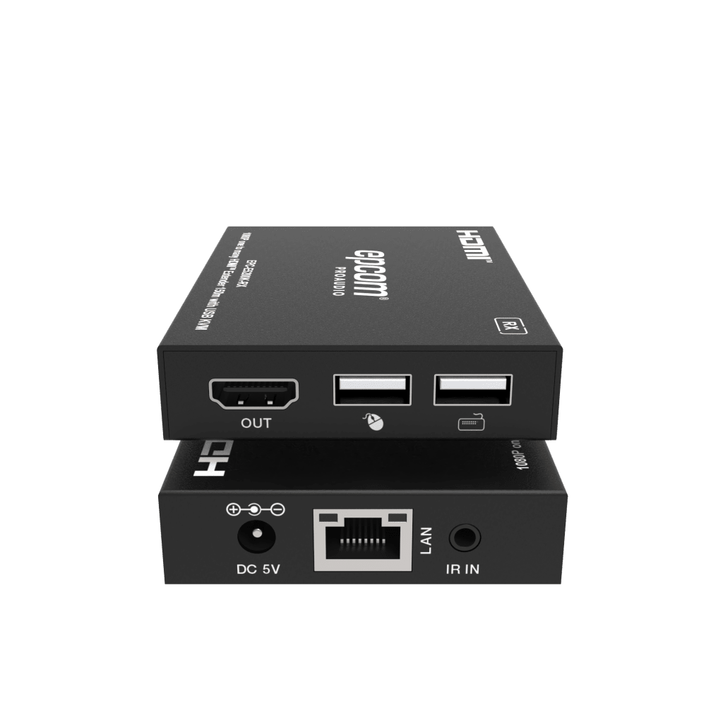 EXTENSOR HDMI CON KVM | SOBRE IP | TRANSMISIÓN HASTA 150M | CAT5E/6 | HDCP 1.4 | 1080P | CONTROL IR | COMPATIBLE CON SWITCH 1G