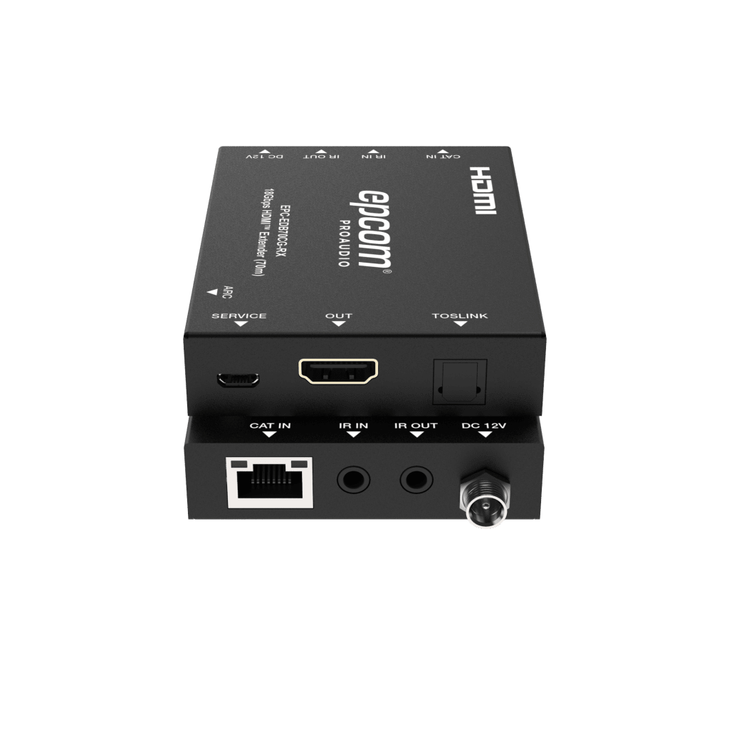 EXTENSOR HDMI 4K@60HZ | POC BIDIRECCIONAL | HDR Y DOLBY VISION | AUDIO ARC Y ÓPTICO | TRANSMISIÓN HASTA 70M POR CAT6-ProAV-EPCOM PROAUDIO-Bsai Seguridad & Controles