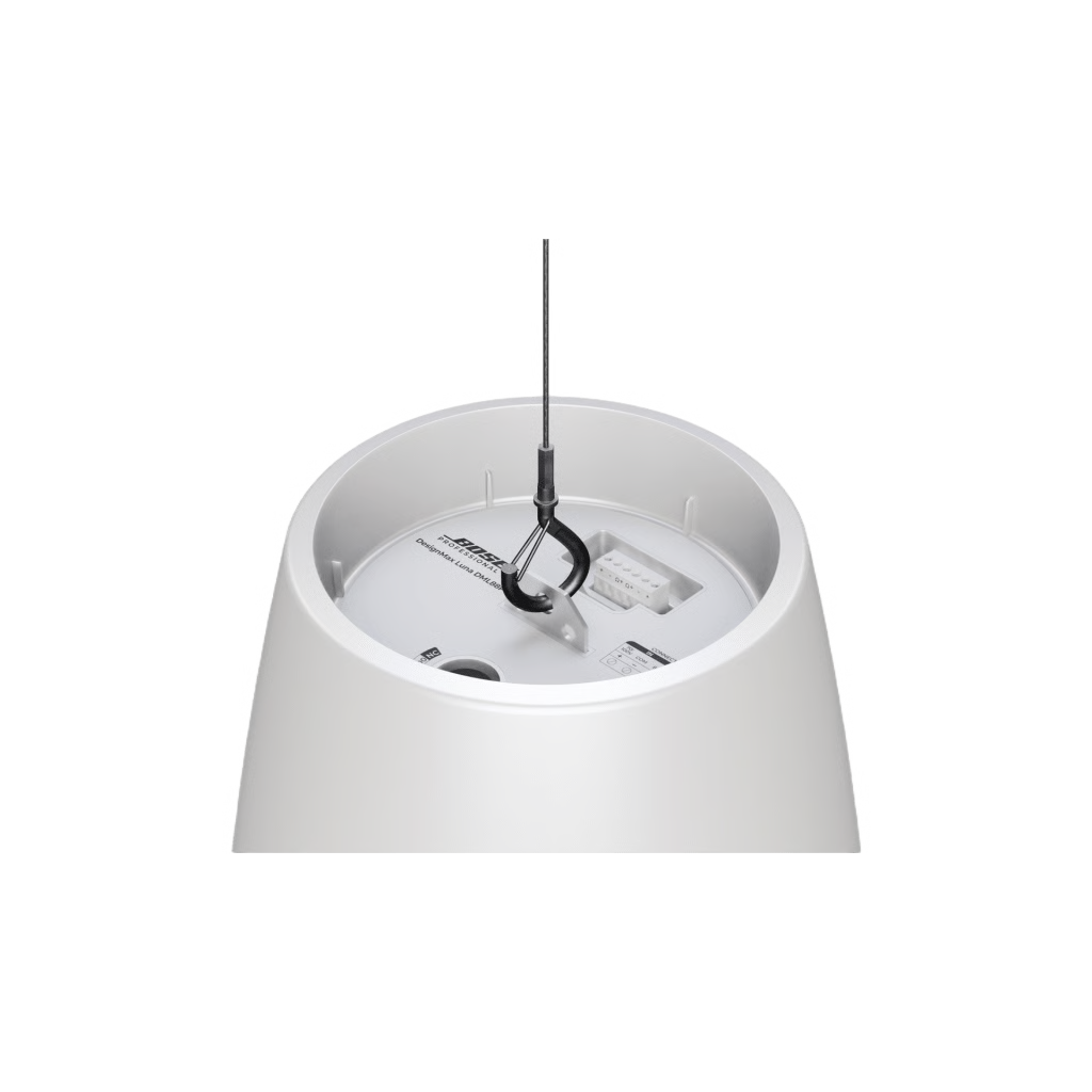 ALTAVOZ COLGANTE LUNA | DESIGNMAX | SISTEMA DE RANGO EXTENDIDO | ARRAY CIRCULAR RING ARRAY 8 DRIVERS | WOOFER 8" INTEGRADO | COBERTURA 140° | COLOR BLANCO
