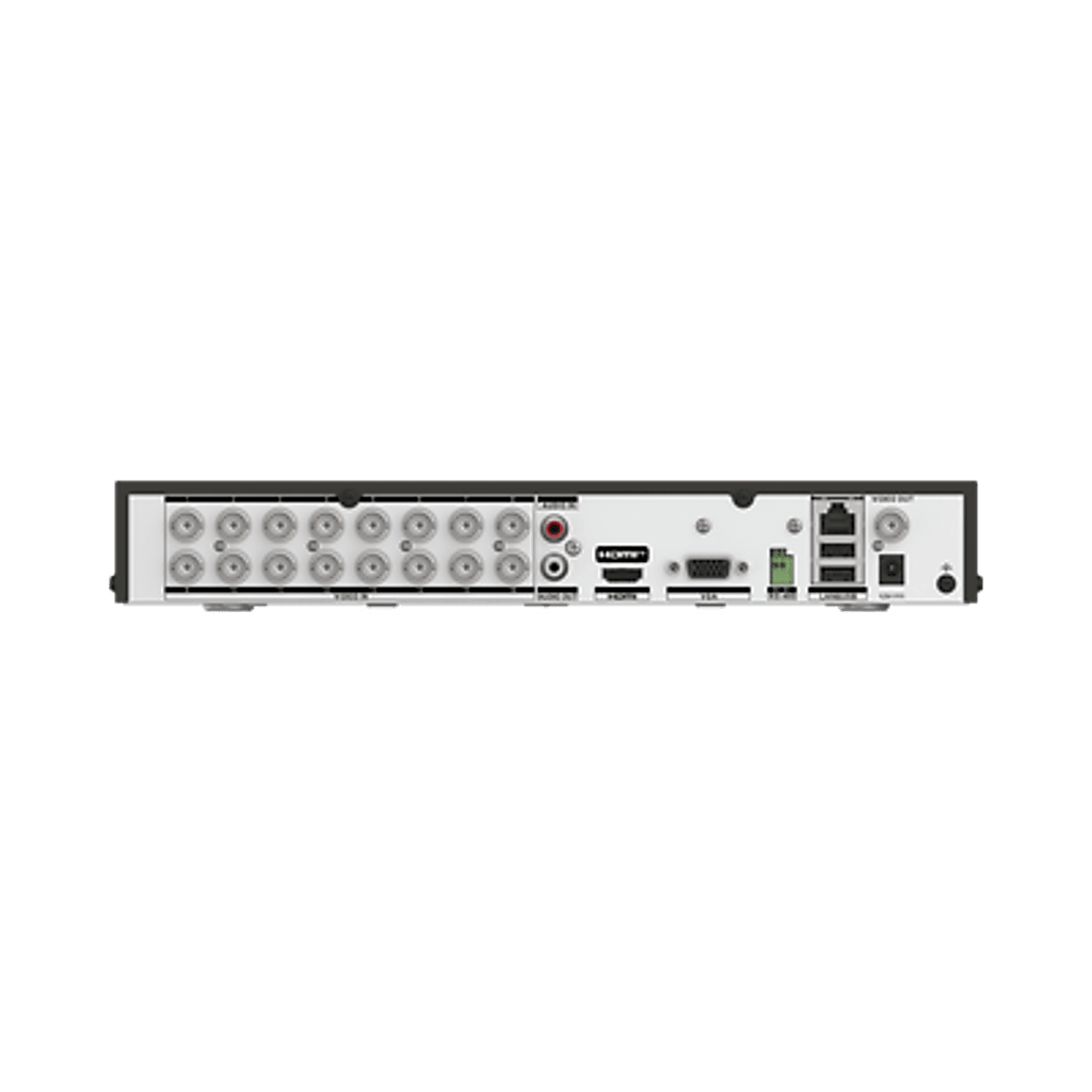 DVR 16 CANALES TURBOHD + 16 CANALES IP / 8 MEGAPIXEL (4K) / AUDIO BIDIRECCIONAL/ ACUSENSE / 2 BAHÍAS DE DISCO DURO / SALIDA DE VIDEO EN 4K / H.265+
