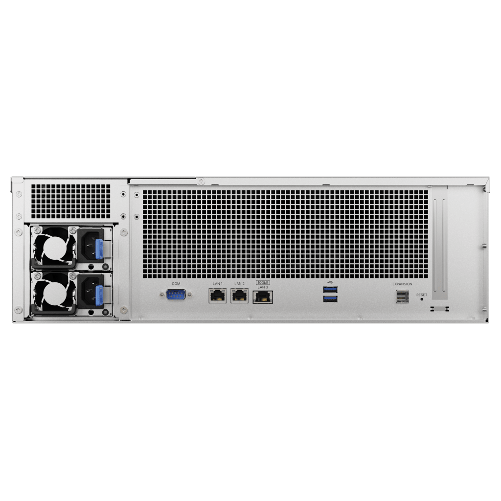 SERVIDOR DE ALMACENAMIENTO RACKSTATION RS2825RP+ | 16 BAHÍAS | 3U | HASTA 560 TB | RENDIMIENTO 3,519/1,790 MB/S | FUENTES DE ALIMENTACIÓN DUALES | EXPANSIÓN PCIE | COMPATIBLE CON VIRTUALIZACIÓN Y VIGILANCIA.