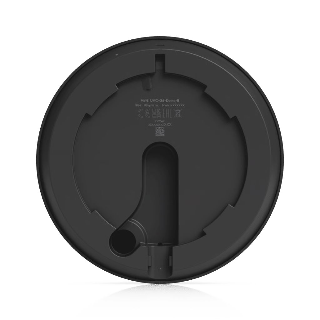 UNIFI G6 DOME – CÁMARA 4K ANTIVANDÁLICA Y TODO CLIMA CON SENSOR DE 8 MP (1/1.8”), MOTOR DE IA MULTI-TOPS Y VISIÓN NOCTURNA INFRARROJA DE LARGO ALCANCE, COLOR NEGRO