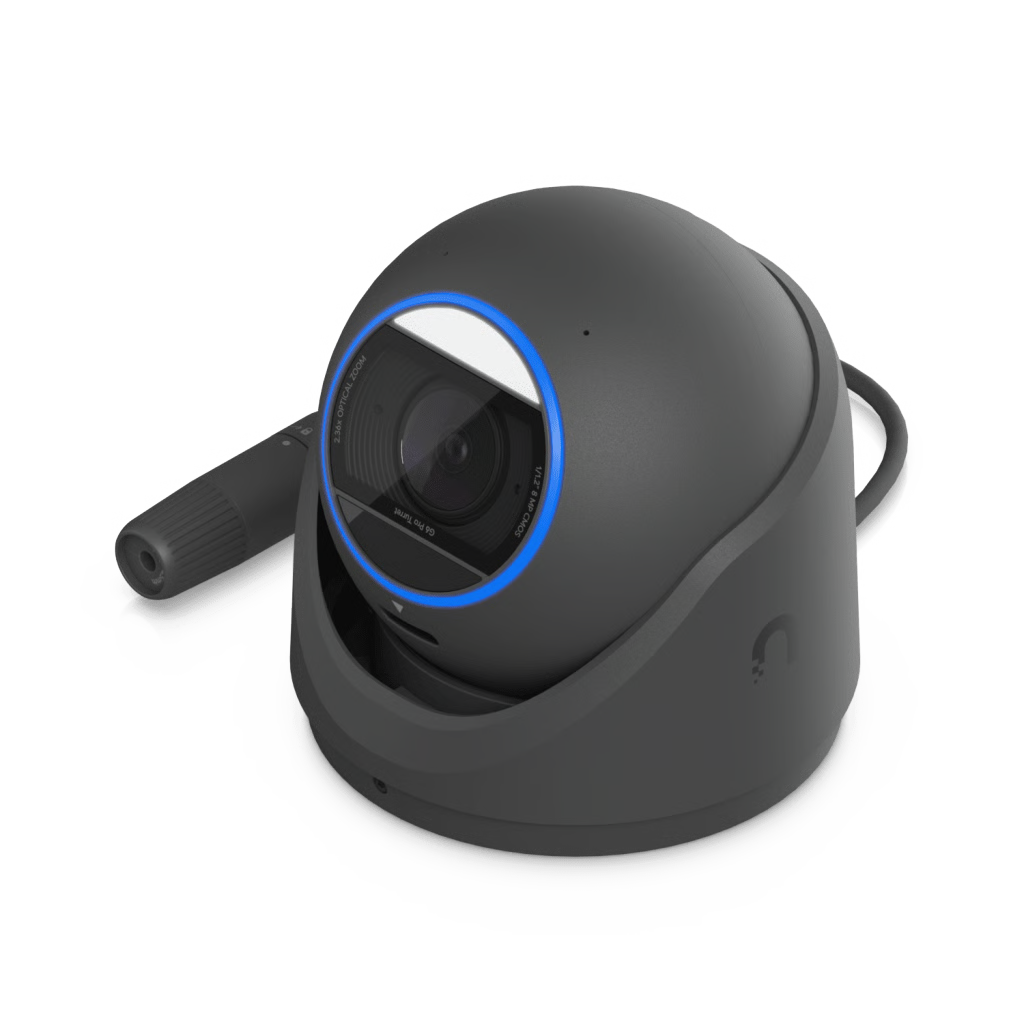 UNIFI PROTECT G6 PRO TURRET – CÁMARA 4K POE+ ANTIMANIPULACIÓN Y TODO CLIMA CON MOTOR DE IA MULTI-TOPS, ZOOM ÓPTICO 2.36× Y SENSOR CMOS 1/1.2