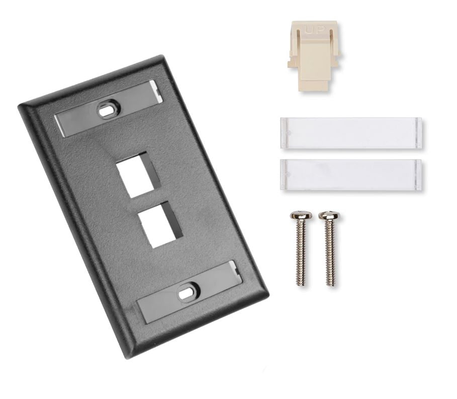 PLACA DE PARED (FACEPLATE) BELDEN AX104160 / INTERIOR / NEGRO /1 PUERTO / PIEZA-Conectores-BELDEN-Bsai Seguridad & Controles