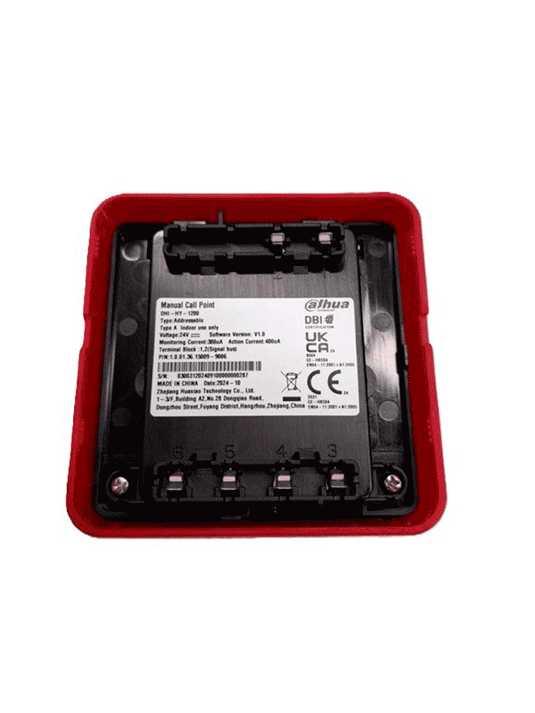 DAHUA WISUALARM HY-1200 - ESTACION MANUAL DE ALARMA DE EMERGENCIA DIRECCIONABLE/ 2 HILOS SIN POLARIDAD/ CUMPLE CON NORMA EN54-11/ SAIDA INDEPENDIENTE PAR DE CONTACTOS NORMALMENTE ABIERTOS/ #LONUEVO #WISUALARM #EMW-Estaciones Manuales-DAHUA-DHT1430003-Bsai Seguridad & Controles