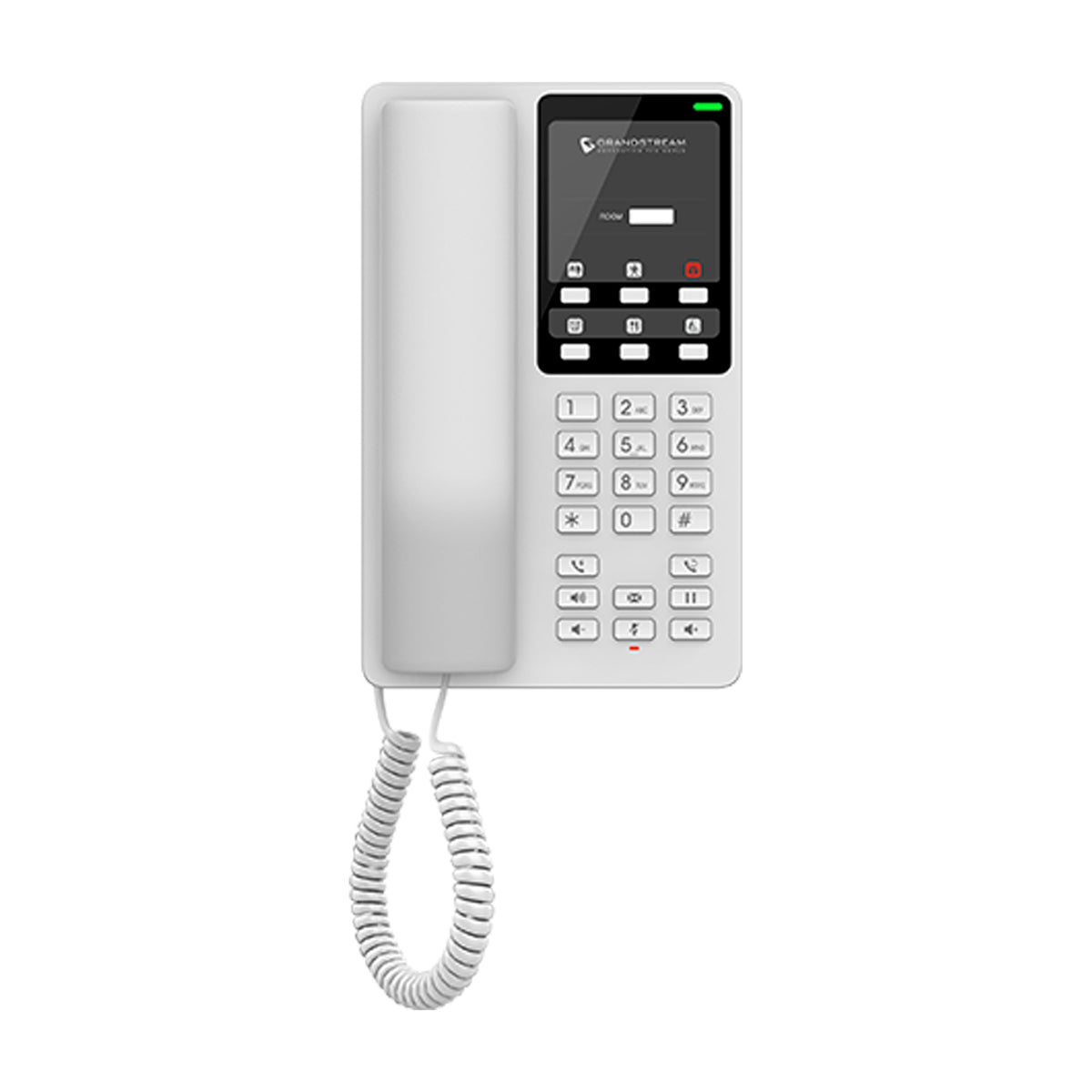 TELÉFONO IP HOTELERO, 2 LÍNEAS SIP CON 2 CUENTAS, CODEC OPUS, IPV4/IPV6, COLOR BLANCO, CON GESTIÓN EN LA NUBE GDMS-VoIP - Telefonía IP - Videoconferencia-GRANDSTREAM-Bsai Seguridad & Controles