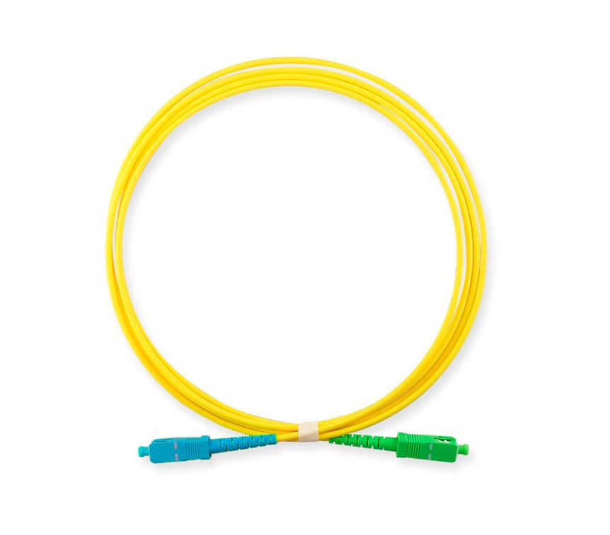 JUMPER DE FIBRA ÓPTICA ENSON ENS-JUMP-UPC-APC MONOMODO SC/UPC A SC/APC SIMPLEX COLOR AMARILLO 2 METROS TIPO OS2-Soluciones GPON-ENSON-Bsai Seguridad & Controles