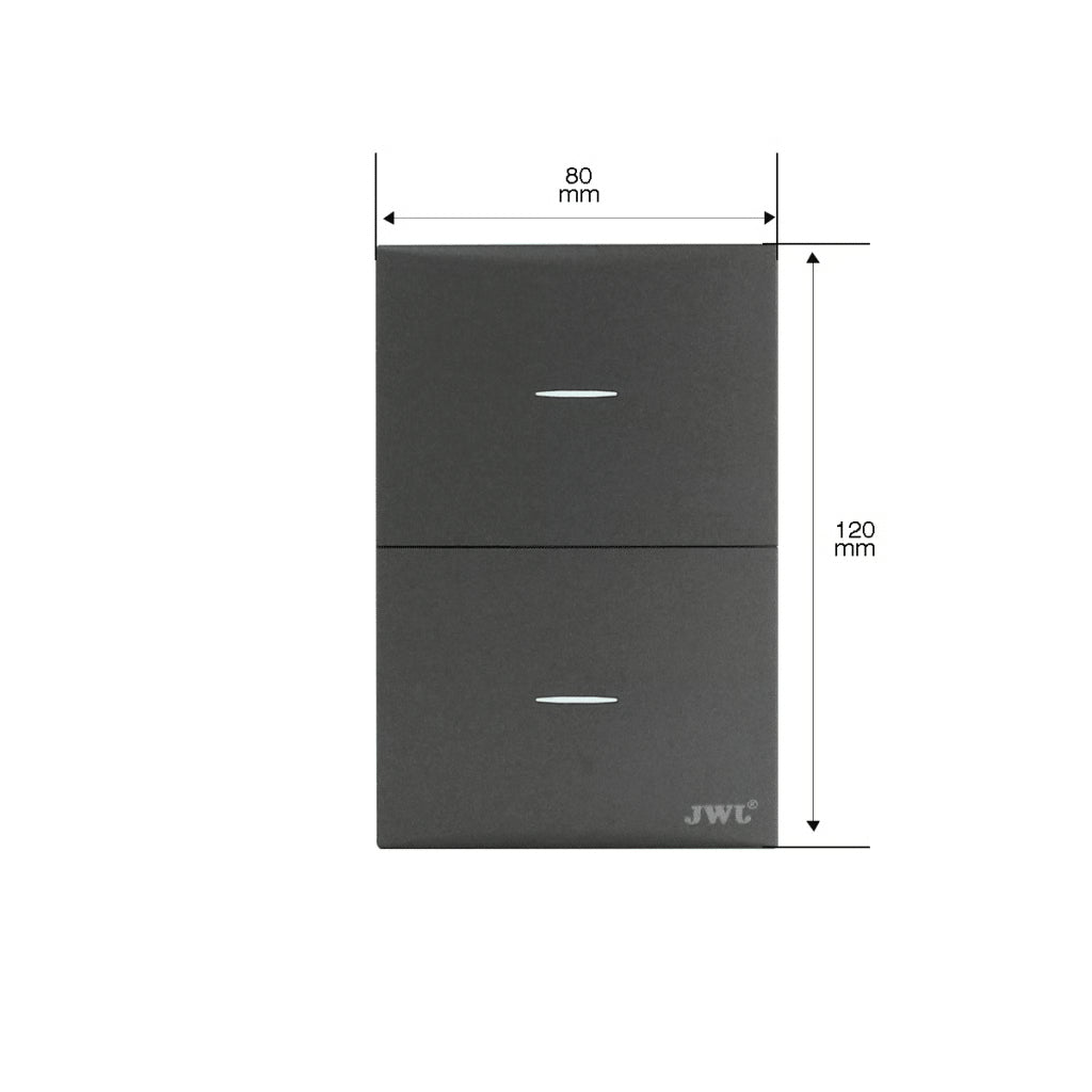 PLACA CON2 INTERRUPTORES ESCALERA  10 A 127 V  60 HZ.