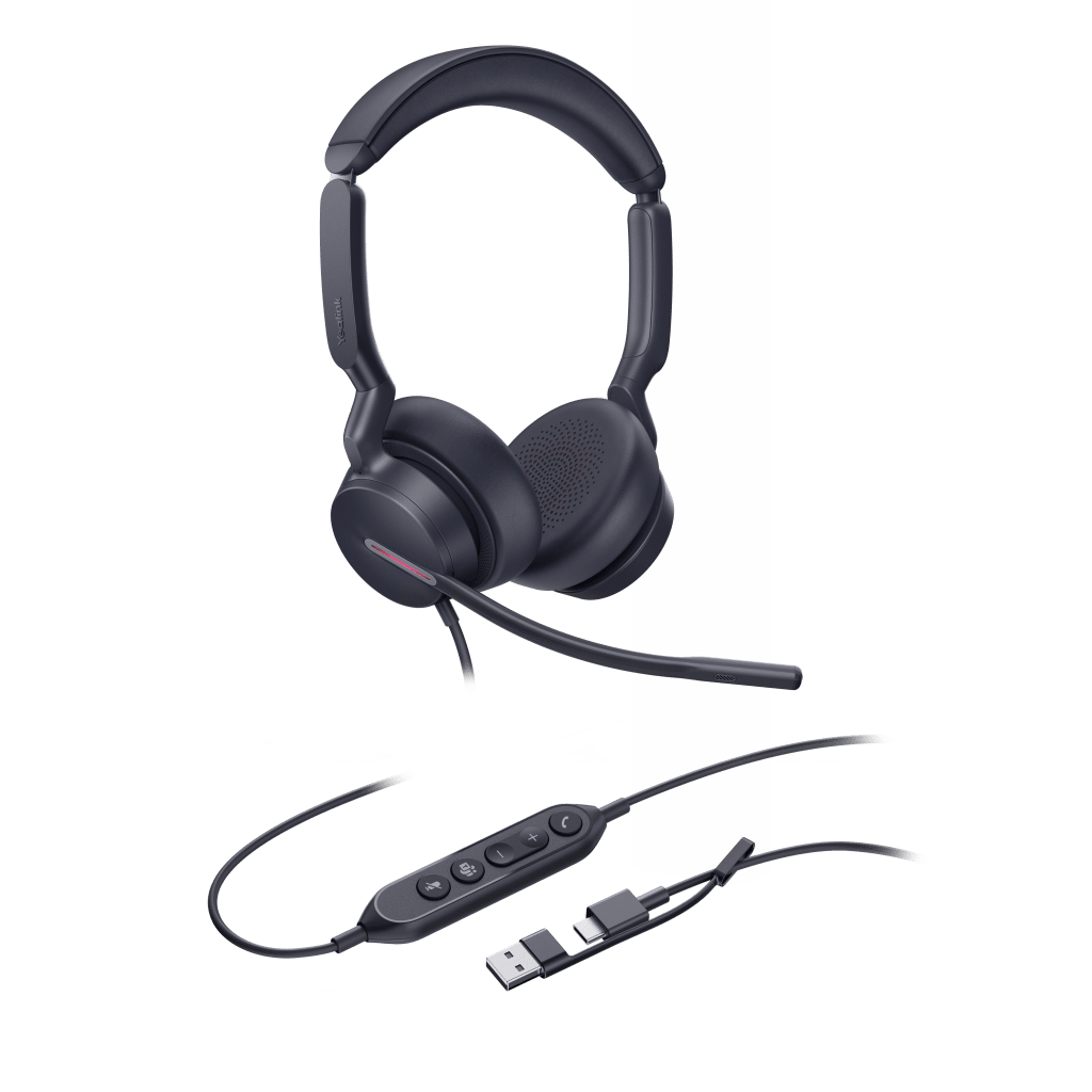 DIADEMA ALÁMBRICA YEALINK UH46 DUAL USB-C/A CERTIFICADA CON MICROSOFT TEAMS