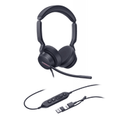 DIADEMA ALÁMBRICA YEALINK UH46 DUAL USB-C/A CERTIFICADA CON MICROSOFT TEAMS
