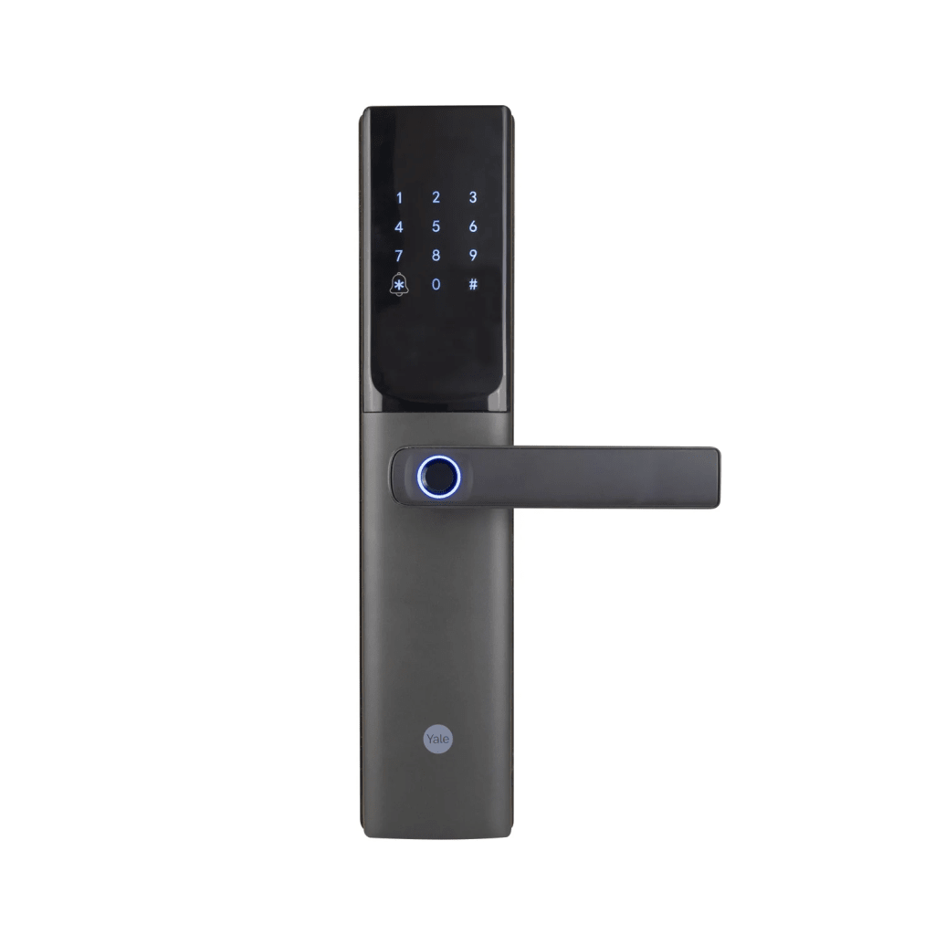 CERRADURA DIGITAL JULIUS / SENSOR DE HUELLA CON INTELIGENCIA ARTIFICIAL / REGISTRO DE 100 HUELLAS Y 100 CÓDIGOS / BLOQUEO AUTOMÁTICO / MODO NIÑOS / IP54 / INCLUYE 2 LLAVES DE ALTA SEGURIDAD Y 4 TARJETAS MIFARE