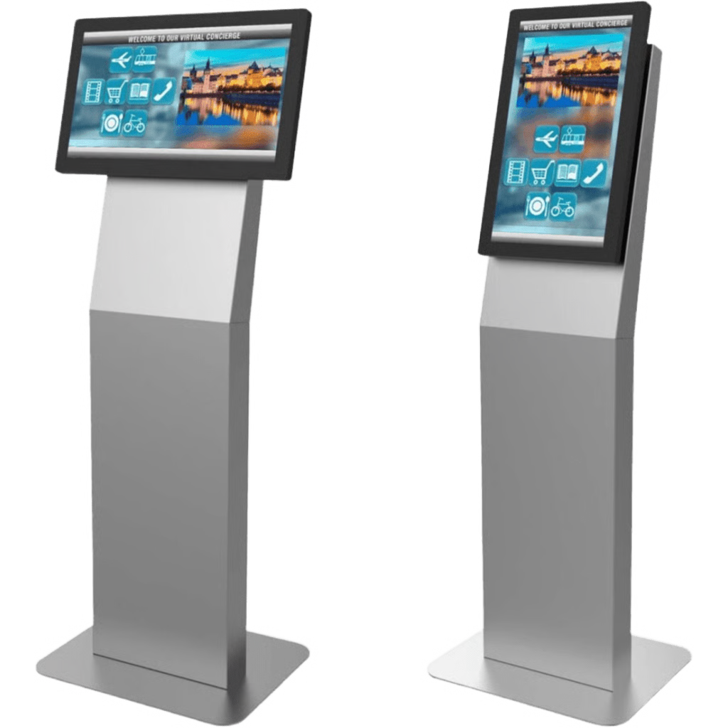 MONTAJE TIPO KIOSKO PARA PANTALLAS INDOOR PEERLESS-AV / ORIENTACIÓN PAISAJE O RETRATO / BASE PLANA RECTANGULAR / PUERTAS TRASERAS CON SEGURIDAD / GESTIÓN INTERNA DE CABLES / COMPATIBLE CON PANTALLAS 15"-22"-32" / VESA 200X200