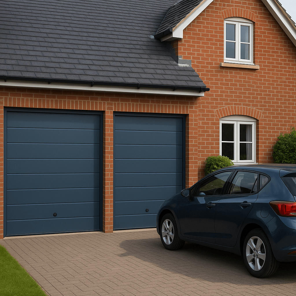 PUERTA D / GARAGE D / ALTA CALIDAD / LINEA CENTRAL / COLOR GRIS /  ACABDO DELUXE / 18X9 PIES / AISLADA / ESTILO AMERICANA.