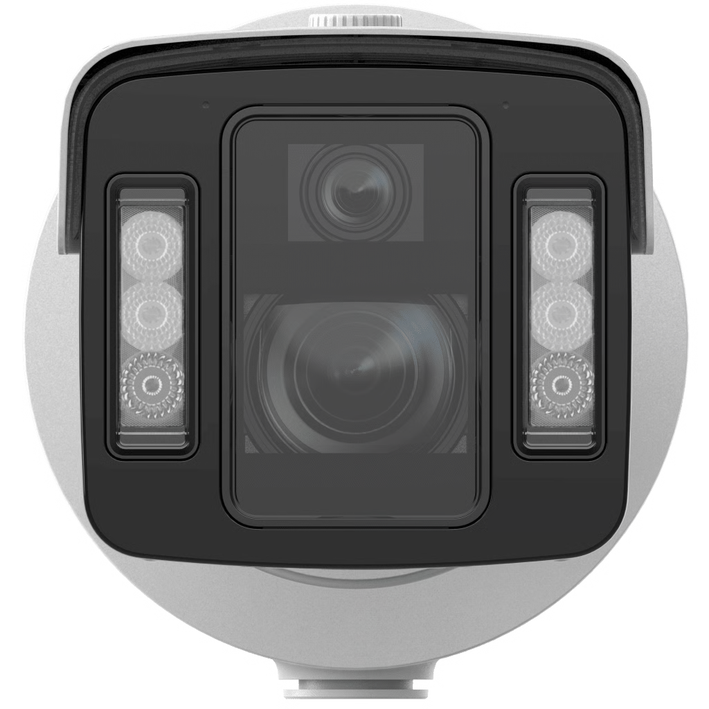 [TANDEMVU] BALA IP DUAL 4 MEGAPIXEL (2 LENTES) / LENTE FIJO (4 MM / COLORVU) Y LENTE MOT. (5 A 20 MM / DARKFIGHTER X) / LUZ DUAL (IR Y LUZ BLANCA) / IP67 / IK10 / RECONOCIMIENTO FACIAL / ACUSENSE / WDR 140 DB / DEEPINVIEW / BÚSQUEDA POR ATRIBUTOS