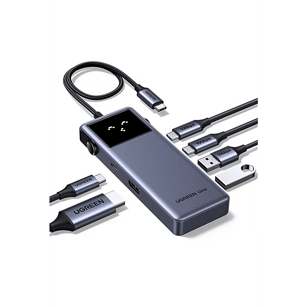 HUB USB-C 6 EN 1 UGREEN / 4K@60HZ HDMI / 3 PUERTOS USB-A 5GBPS / CARGA PD 3.0 100W / COMPATIBLE WINDOWS MACOS LINUX / DISEÑO COMPACTO