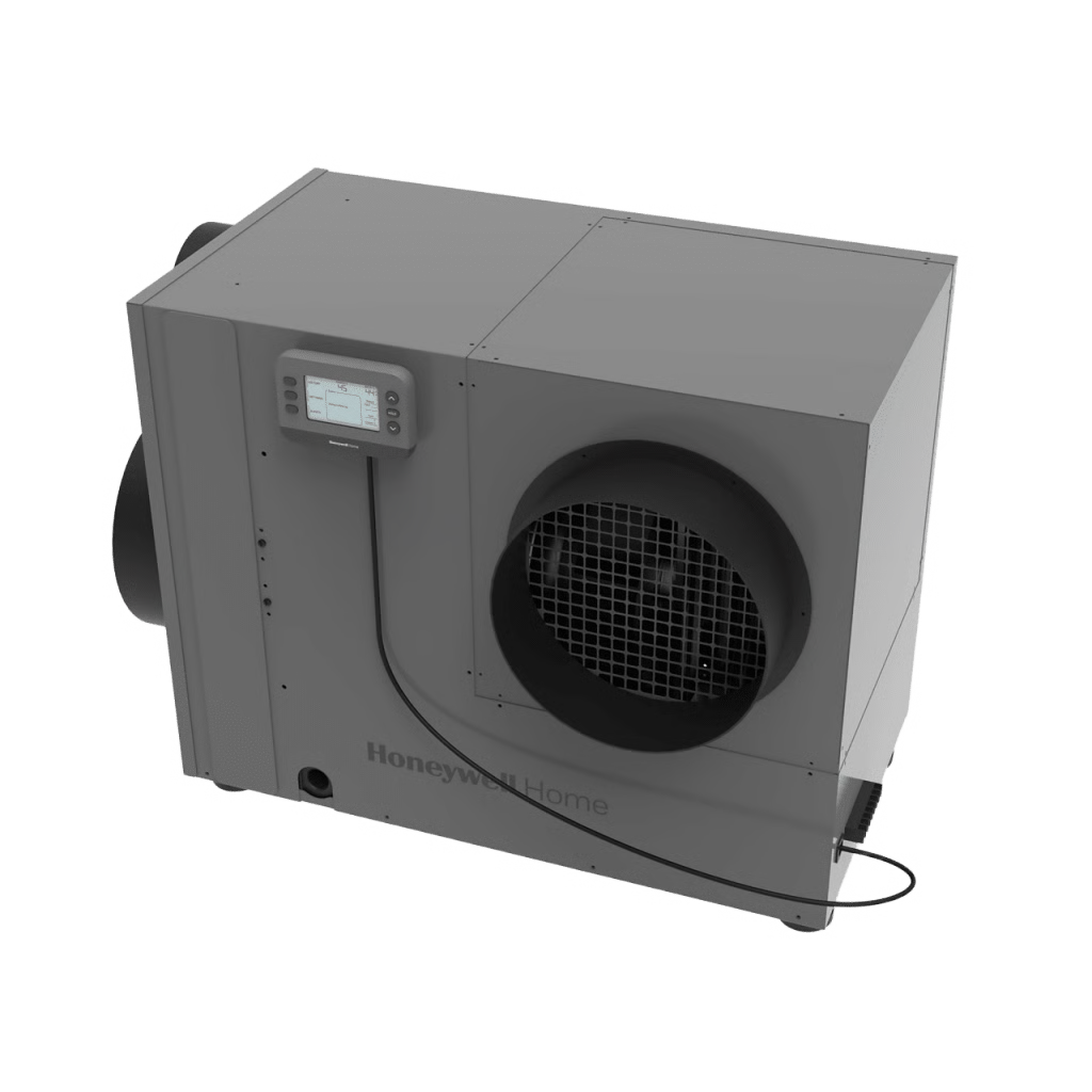 DESHUMIDIFICADOR WHOLE HOME / 90 PINTS POR DÍA / FILTRO MERV 8 14X20 IN (35.6X50.8 CM) / VENTILACIÓN INTEGRADA / SALIDA TRI-DIRECCIONAL / SENSOR DE FUGAS / CERTIFICADO ENERGY STAR