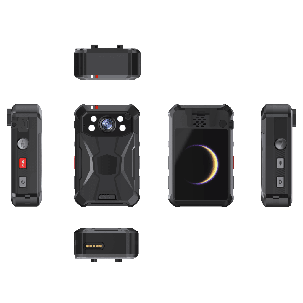 BODY CAMERA PORTÁTIL / GRABACIÓN A 2K / PANTALLA 2.4" LCD / IP68 / H.265 / 32 GB DE ALMACENAMIENTO / GPS / WIFI / 3G Y 4G / FOTOS DE HASTA 40 MEGAPIXEL / MICRÓFONO INTEGRADO