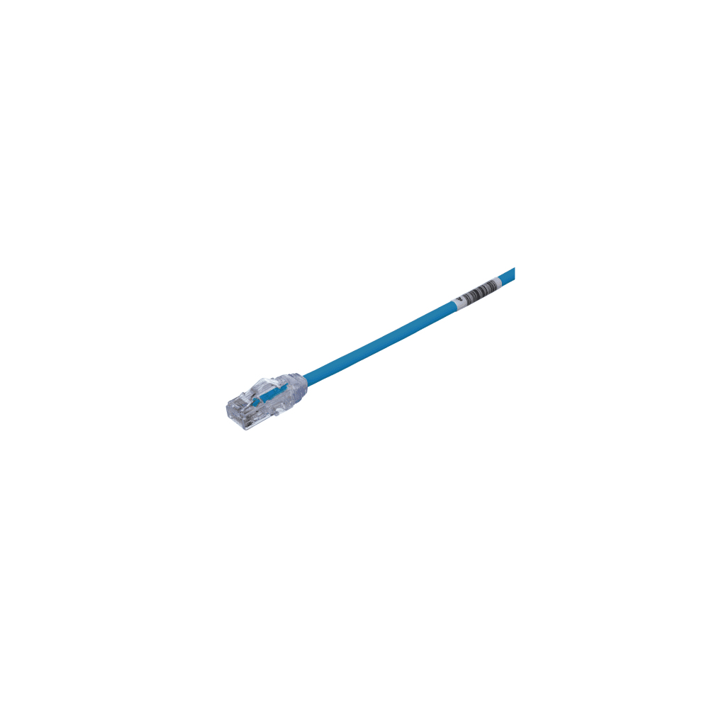 CABLE DE PARCHEO UTP CAT6A, CM/LSZH, DIAMETRO REDUCIDO (28AWG), COLOR AZUL, 5 METROS (16.40 PIES).