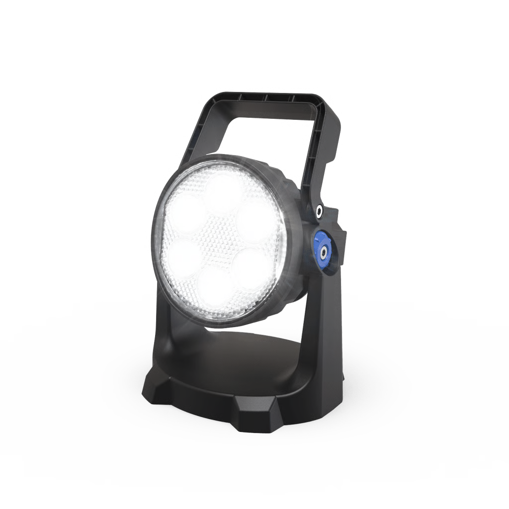 LÁMPARA DE TRABAJO DE MANO DE 6 LED, CON BATERÍA RECARGABLE Y MONTAJE MAGNÉTICO, IP67
