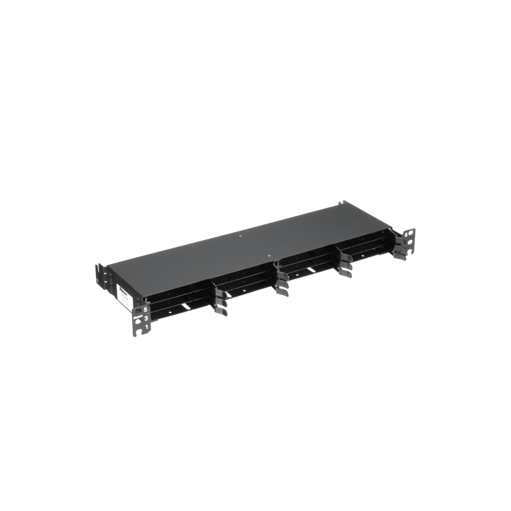 PANEL DE DISTRIBUCION DE FIBRA OPTICA, ACEPTA 12 CASSETTES HD FLEX EN 6 ESPACIOS, HASTA 144 FIBRAS, 1 UR