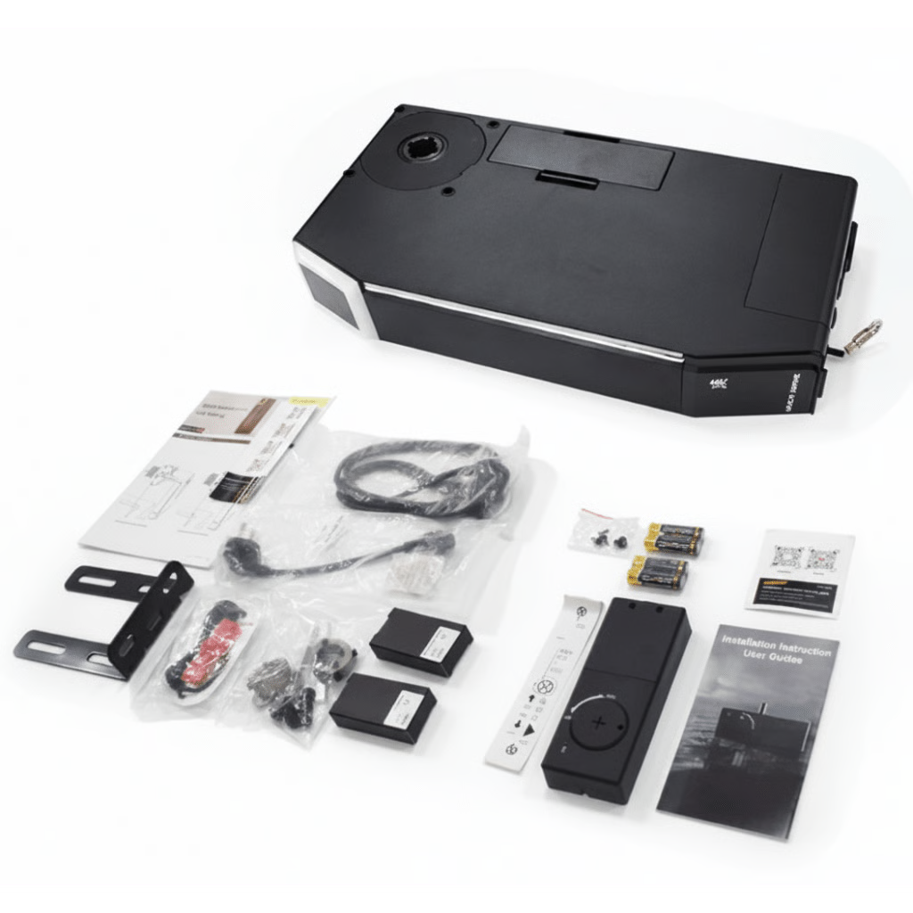 KIT D / PUERTAS DE GARAGE / 1/2HP / SILENCIOSO / WIFI / ILUMINACIÓN LED / MONTAJE LATERAL ESTETICO / CERRADURA INALAMBRICA / 2 CONTROLES INALAMBRICOS .