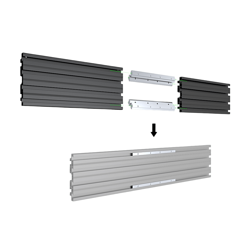 ACCESORIO_ RIEL DE ALUMINIO CON LONGITUD 1750 MM | ANCHO 120 MM| ESPESOR 9 MM | INCLUYE TAPAS Y TORNILLOS | COMPATIBLE CON ESTRUCTURA PARA VIDEOWALL | DISEÑO MODULAR-Monitores Pantallas y Mobiliario-EPCOM INDUSTRIAL-Bsai Seguridad & Controles