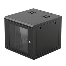 Gabinete de pared 9U / 19 IN / profundidad 635 MM (2.08 FT) / carga 100 KG / cristal templado / acero reforzado - LINKEDPRO