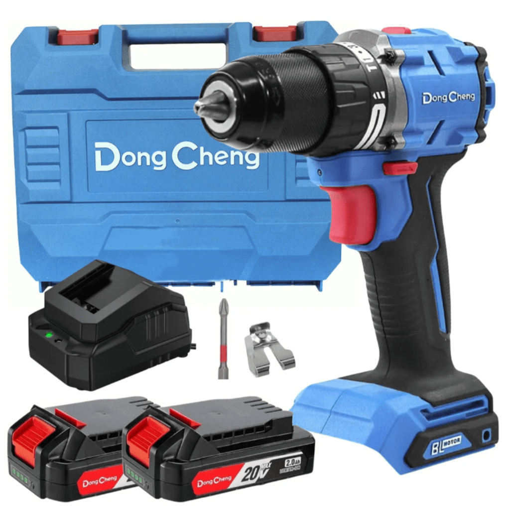 ROTOMARTILLO / TALADRO INALÁMBRICO DE 20V SIN CARBONES, BROQUERO DE 1/2", INCLUYE 2 BATERÍAS DE 2.0 AH, CARGADOR Y MALETÍN