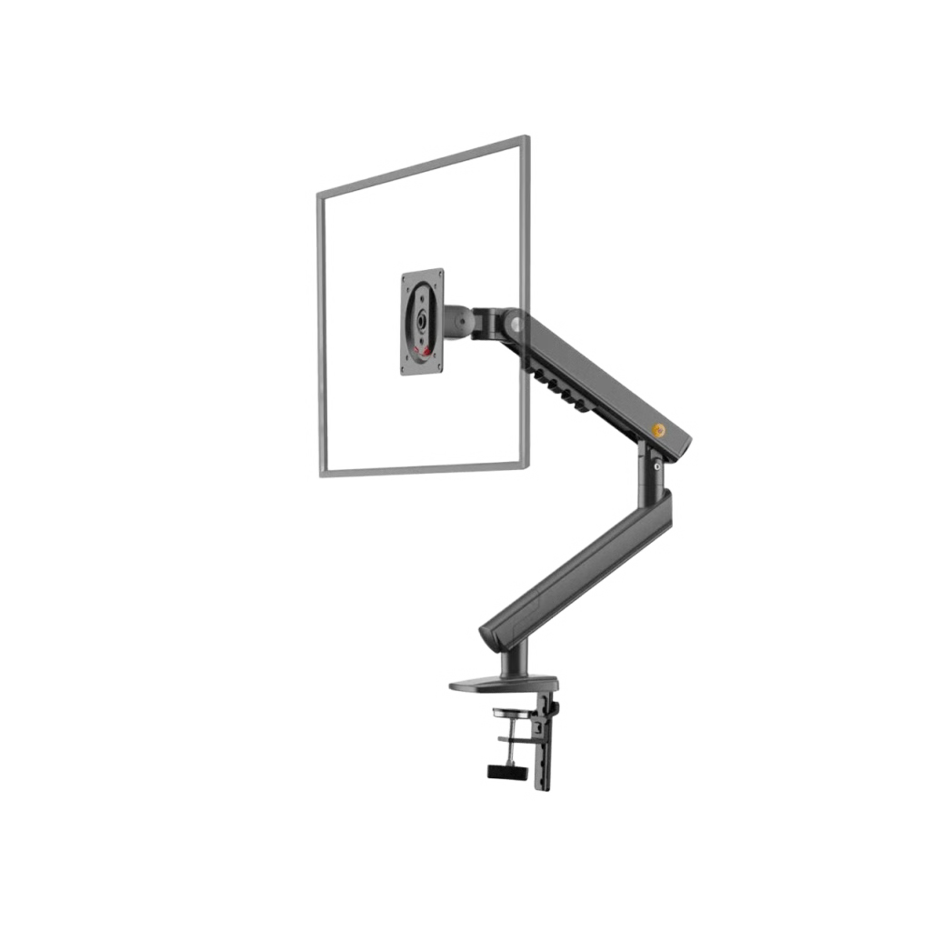 BRAZO ERGONÓMICO PARA MONITOR / SOPORTE 17\"-32\" / CARGA 2-7 KG / AJUSTE DE TENSIÓN / ROTACIÓN ±90° / INSTALACIÓN ABRAZADERA O PASACABLES