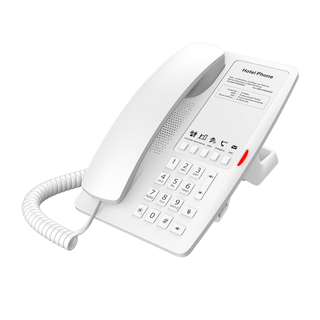 TELÉFONO IP WI-FI PARA HOTELERÍA, PUERTO USB-A PARA CARGA, 5 TECLAS PROGRAMABLES PARA SERVICIO RÁPIDO (HOTLINE), PLANTILLA PERSONALIZABLE CON POE-VoIP - Telefonía IP - Videoconferencia-FANVIL-Bsai Seguridad & Controles
