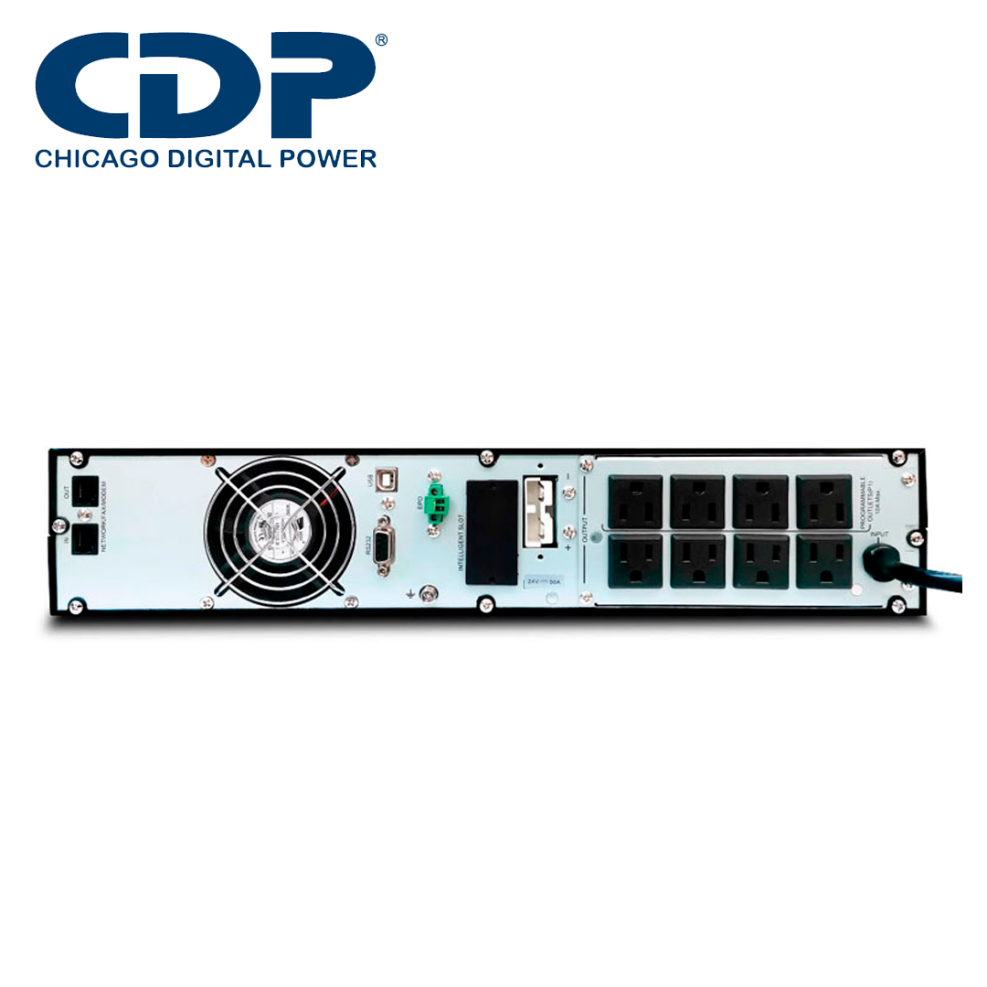 NO BREAK UPS ONLINE RACK TORRE UPO11-1RTAX CDP / 1000VA / 1000W / FACTOR DE POTENCIA 1.0 / 2 UNIDADES DE RACK / DOBLE CO