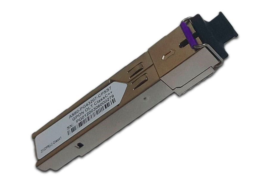 MÓDULO SFP AS60-PG43207-CPSS7 C-DATA / GPON CLASE C++ / CONECTOR SC/APC / TRANSMISIÓN HASTA 2.488 GBPS / ALCANCE HASTA 20 KM / DISEÑADO PARA OLTS GPON / CUMPLE ESPECIFICACIONES ITU-T G.984.2-Soluciones GPON-C-DATA-Bsai Seguridad & Controles