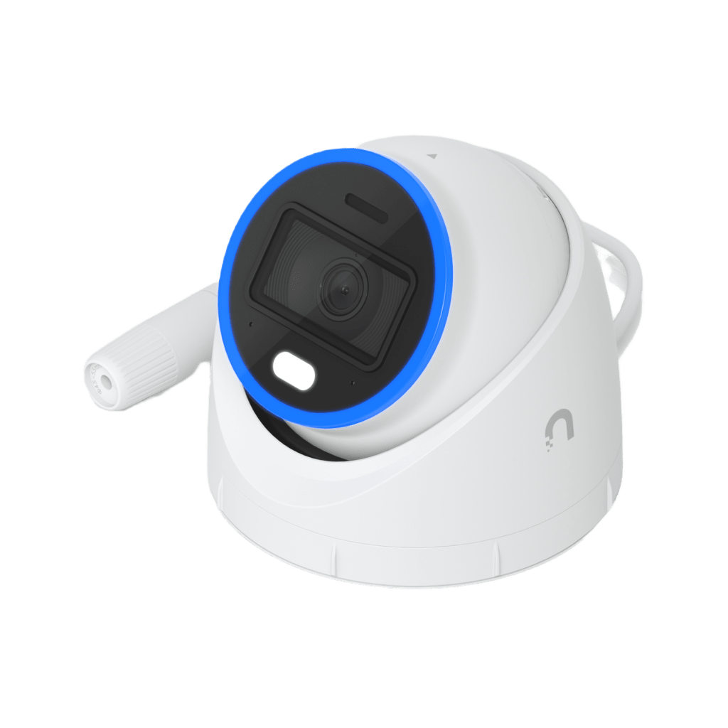 CÁMARA UNIFI PROTECT TURRET AI BLANCA / 4K(8MP) / ÁNGULO ULTRA-ANCHO 109.9 / VISIÓN NOCTURNA IR 40 M / AI AVANZADO: RECONOCIMIENTO DE ROSTROS Y MATRÍCULAS / LED PARA COLOR EN LA NOCHE / MICRÓFONO 2 VÍAS / RANURA M-Cámaras IP y NVRs-UBIQUITI-Bsai Seguridad & Controles