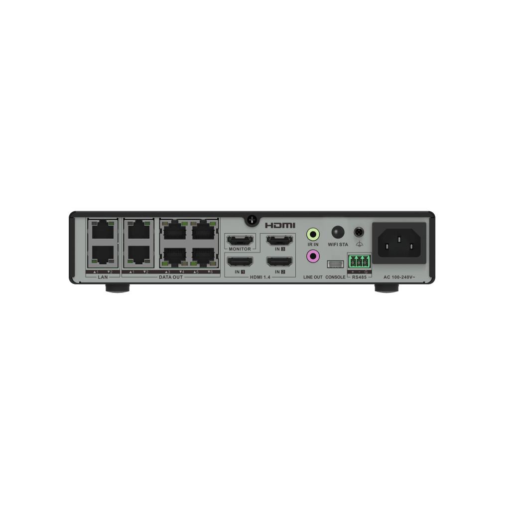CONTROLADOR LED PARA VIDEOWALL / CONFIGURACIÓN WEB / ANDROID INTERCONSTRUIDO / 6 PUERTOS DE VIDEO RJ45 / COMPATIBLE CON PANELES LED HIKVISION