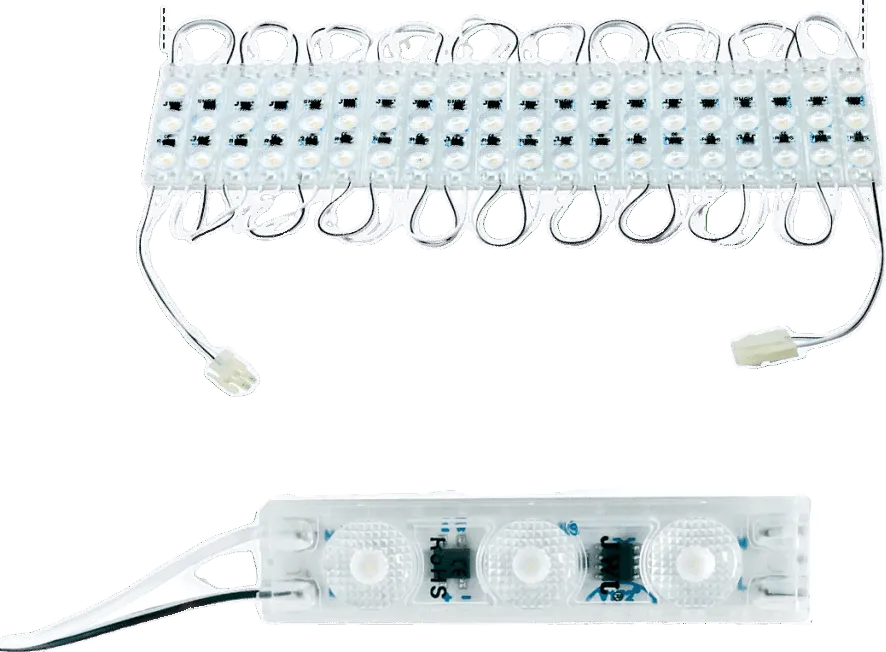 MÓDULO LED RESISTENTE A INTEMPERIE / 4500 LÚMENES / 110V / LUZ CÁLIDA 2 700 K / HASTA 20 MÓDULOS EN SERIE / NO REQUIERE TRANSFORMADOR.