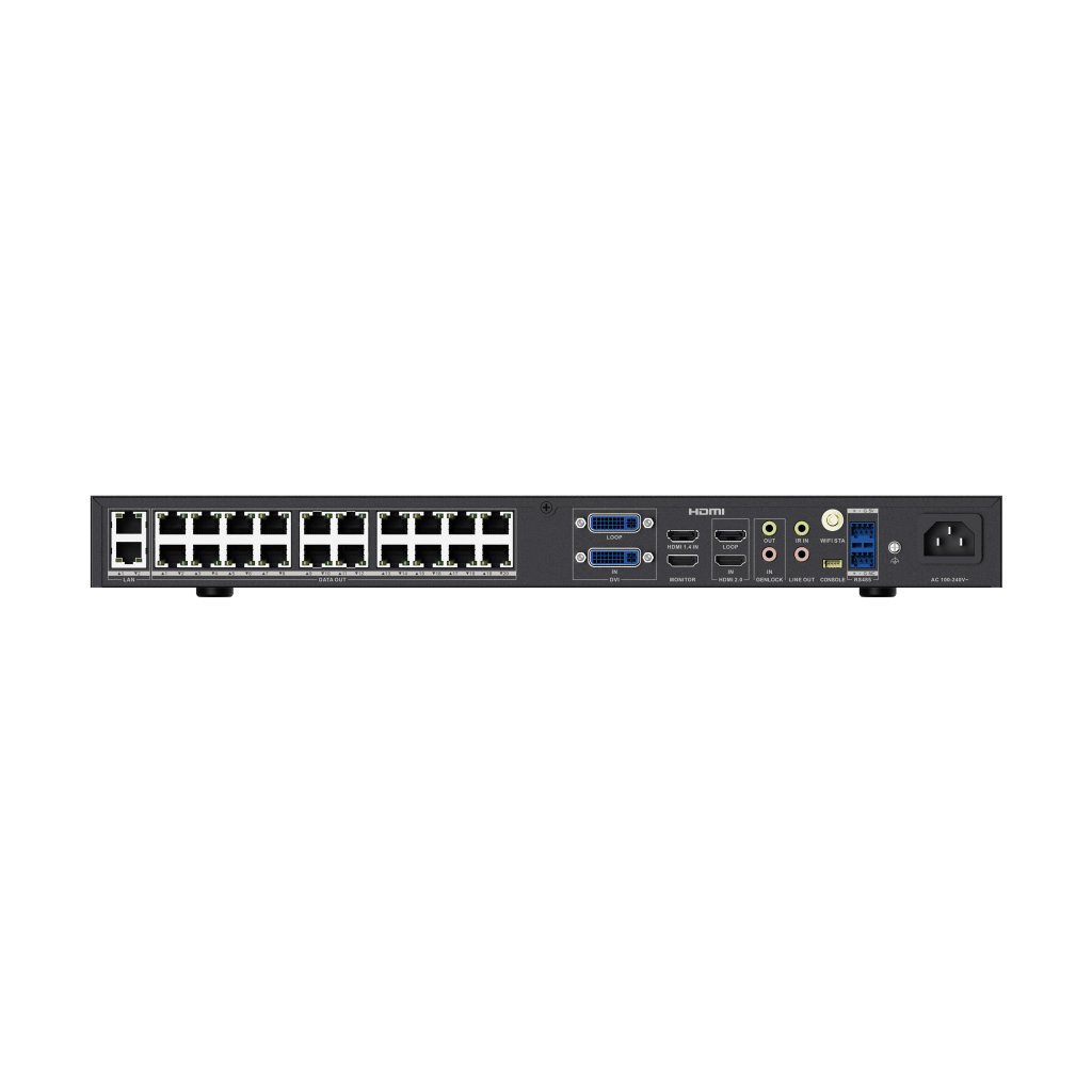 CONTROLADOR LED PARA VIDEOWALL / CONFIGURACIÓN WEB / ANDROID INTERCONSTRUIDO / 20 PUERTOS DE VIDEO RJ45 / COMPATIBLE CON PANELES LED HIKVISION