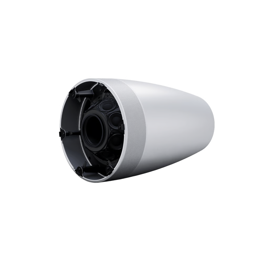 ALTAVOZ COLGANTE LUNA | DESIGNMAX | SISTEMA DE RANGO EXTENDIDO | ARRAY CIRCULAR RING ARRAY 8 DRIVERS | WOOFER 8" INTEGRADO | COBERTURA 140° | COLOR BLANCO