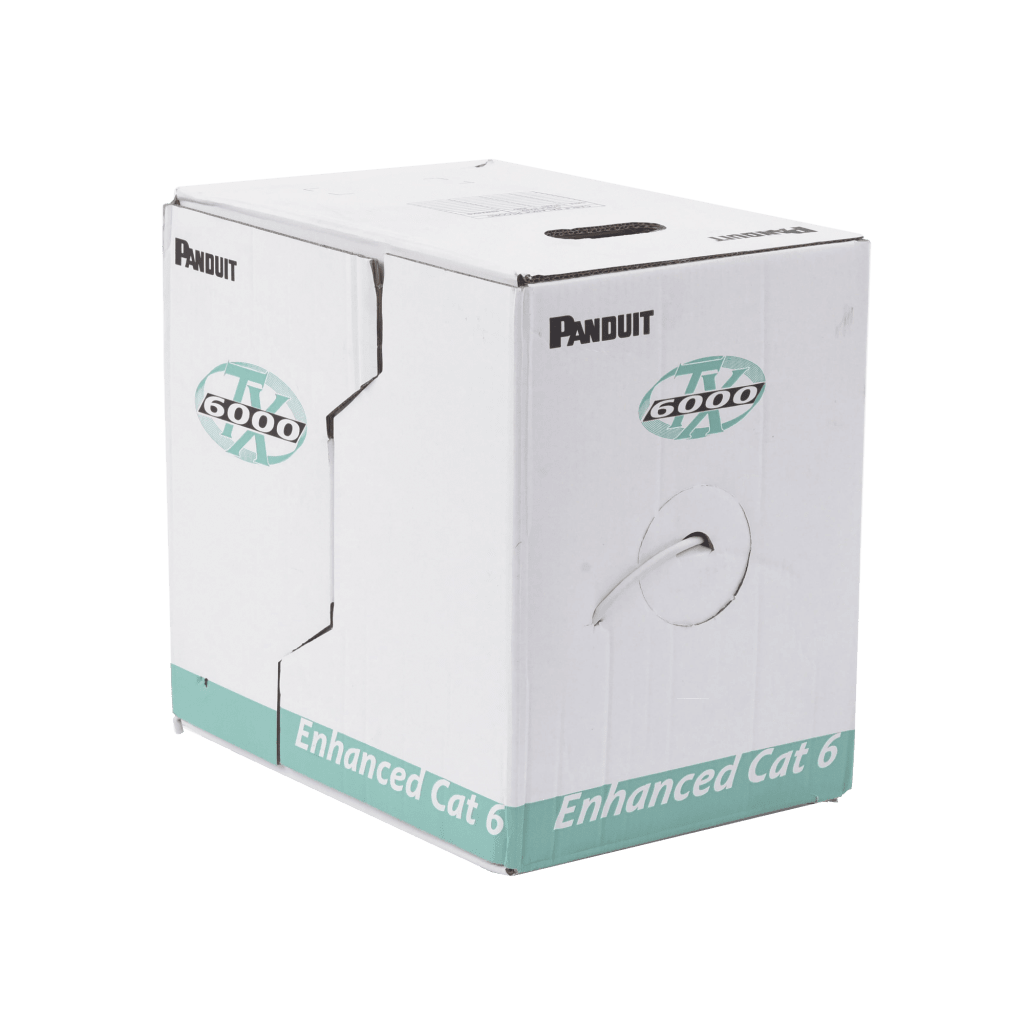 BOBINA DE CABLE UTP 305 METROS (1000 PIES) DE COBRE, TX6000? PANNET, REELEX, GRIS INTERNACIONAL, CATEGORIA 6 MEJORADO (23 AWG), PVC (CM), DE 4 PARES