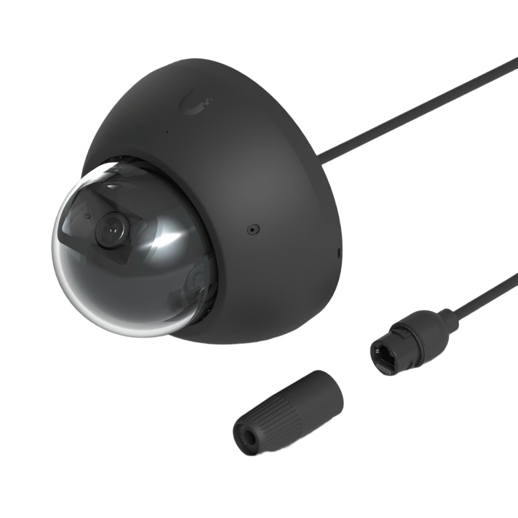 CÁMARA UNIFI PROTECT G5 AI DOME NEGRA/  PARA INTERIOR O EXTERIOR / 4K (8MPX), ÁNGULO 109.9° / VISIÓN NOCTURNA IR HASTA 40M / DETECCIONES INTELIGENTES DE ROSTROS Y PLACAS / AUDIO BIDIRECCIONAL / PROTECCIÓN IP66 / ANTIVAND&AM