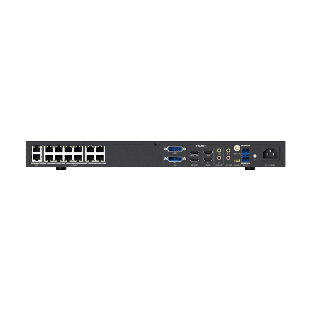CONTROLADOR LED PARA VIDEOWALL / CONFIGURACIÓN WEB / ANDROID INTERCONSTRUIDO / 12 PUERTOS DE VIDEO RJ45 / COMPATIBLE CON PANELES LED HIKVISION