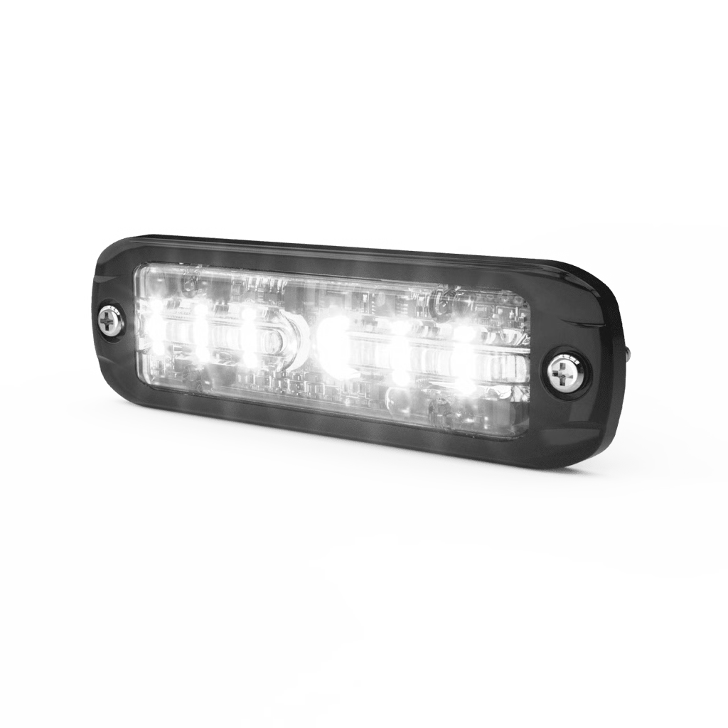 LUZ AUXILIAR DE 18 LEDS, TRICOLOR ROJO/AZUL/BLANCO, LENTE TRANSPARENTE