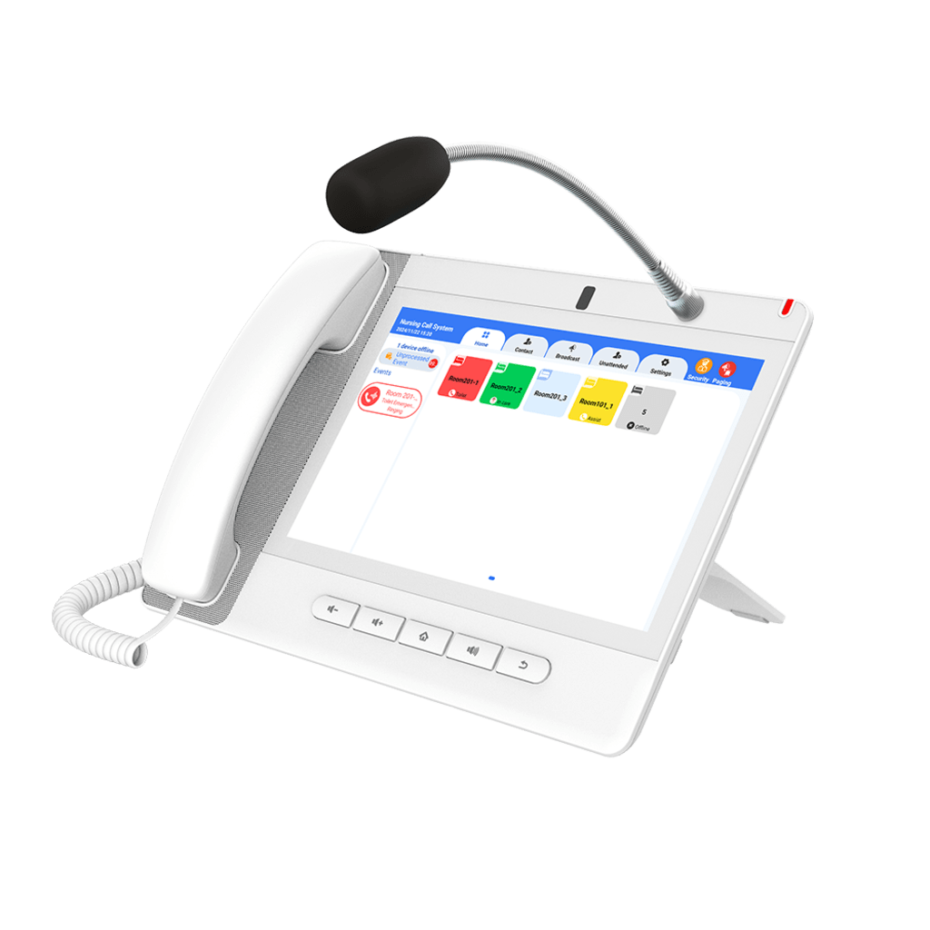 TELÉFONO IP COLOR BLANCO ANDROID 9.0 EMPRESARIAL PARA VOCEO 20 LÍNEAS SIP, PANTALLA TÁCTIL, WI-FI Y BLUETOOTH, POE, VOCEO/ MUSICA POR MULTICAST, PUERTOS GIGABIT, SOFWARE DE ENFERMERIA-VoIP - Telefonía IP - Videoconferencia-FANVIL-Bsai Seguridad & Controles
