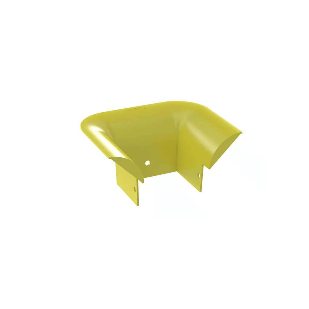 ACCESORIO DE CONTROL DE RADIO DE CURVATURA, PARA BAJADAS DE CABLE CON CANALETAS FIBERRUNNER 4X4, COLOR AMARILLO