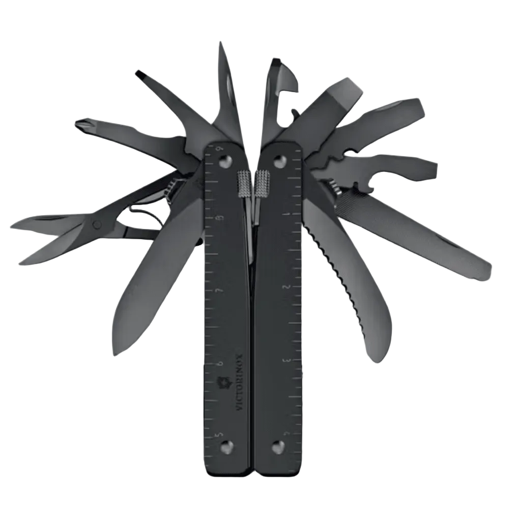 NAVAJA MULTIUSO VICTORINOX SWISS TOOL / 26 FUNCIONES / ACERO SUIZO / PUNTA FINA / DIMENSIONES 115 X 45 X 19 MM / PESO 295 G.-Ferreteria-VICTORINOX-Bsai Seguridad & Controles