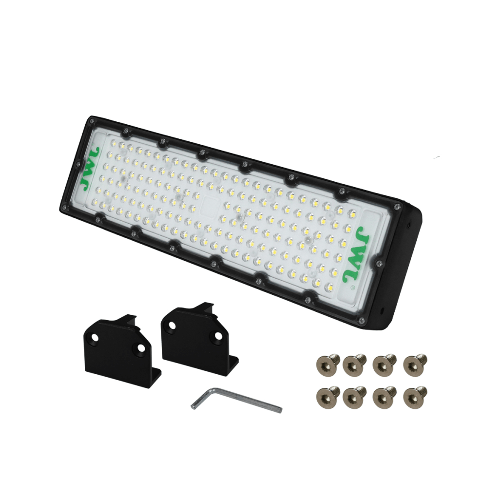 REFLECTOR LED 100 W /350 X 100 MM / 85 - 265 VCA~ 50/60HZ / TCC 6 500 K / USO EN EXTERIOR.-Iluminación-JWJ-Bsai Seguridad & Controles