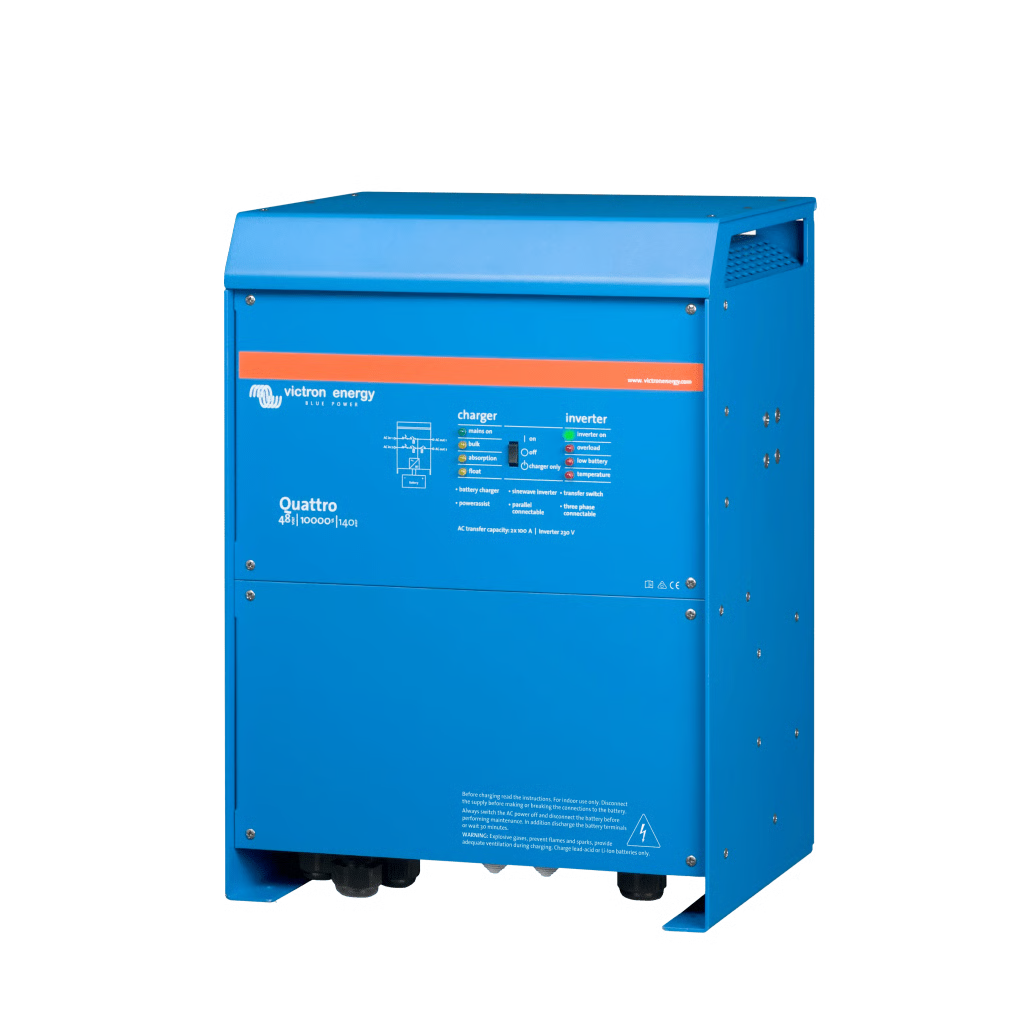 QUATTRO 48/10000/140-100/100 230V / INVERSOR CARGADOR DE ONDA PURA / ENTRADA 48 VCC / SALIDA 8000 W 230 VCA  60 HZ