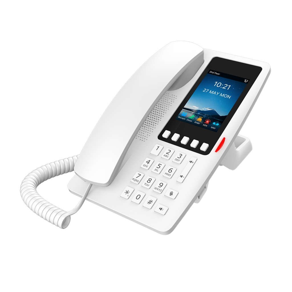 TELÉFONO IP WI-FI HOTELERO CON POE, PUERTO USB DE CARGA Y PANTALLA LCD DE 3.5"-VoIP - Telefonía IP - Videoconferencia-FANVIL-Bsai Seguridad & Controles